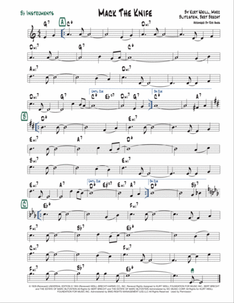 Mack The Knife Voice scores gallery preview page 2