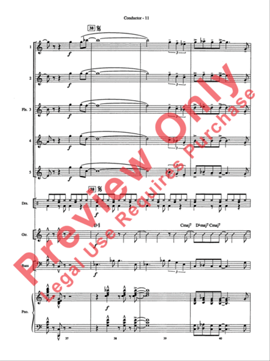 Night and Day Night and Day Flute Choir scores gallery preview page 12