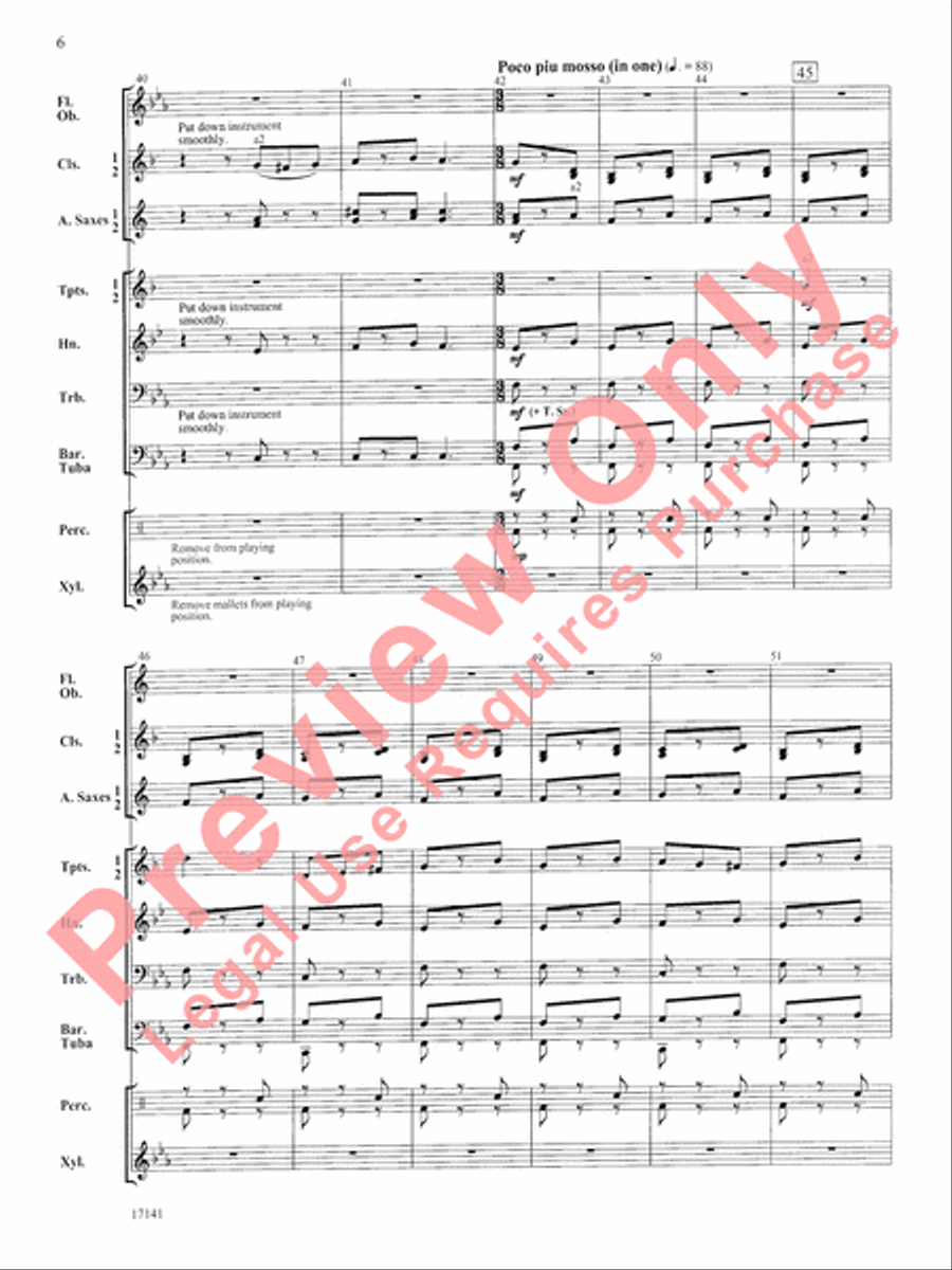 Tunes That Go Bump in the Night Concert Band scores gallery preview page 7