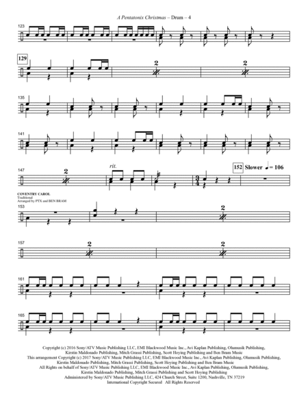 A Pentatonix Christmas (Medley) (arr. Mark Brymer) - Drums