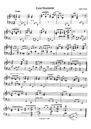 First Nocturne for piano