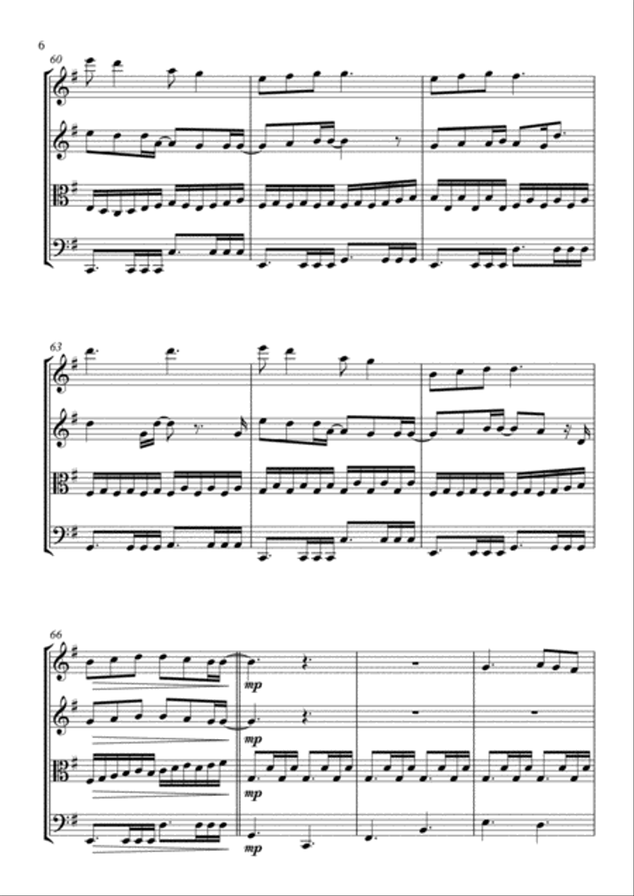You And Me You And Me String Quartet scores gallery preview page 6