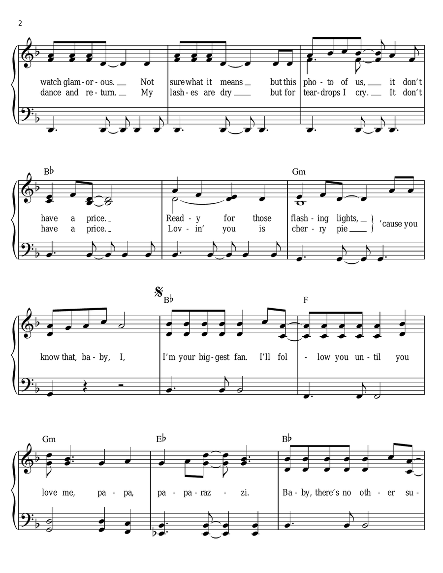 Paparazzi Voice scores gallery preview page 2