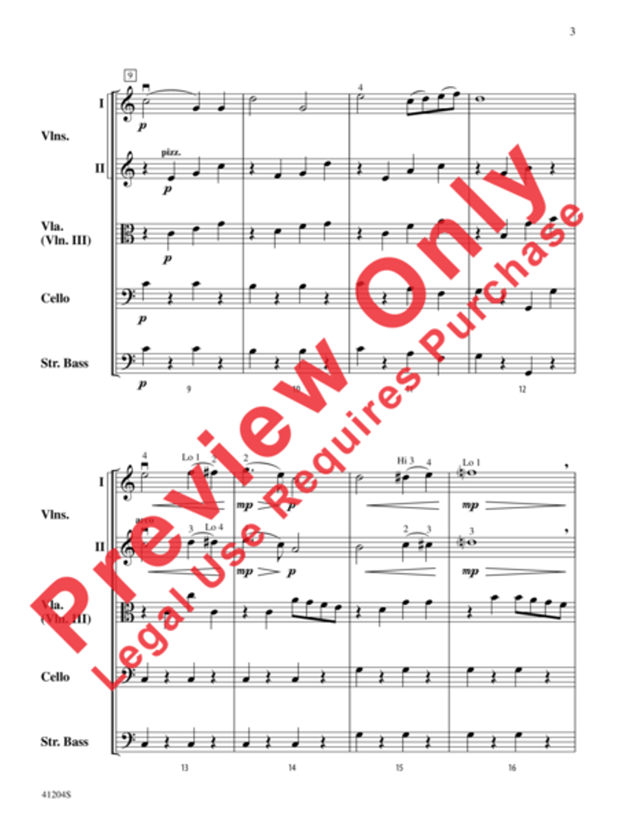 The Marriage of Figaro String Orchestra scores gallery preview page 4