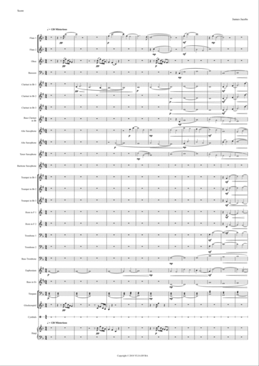 A warm Place By jannes jacobs Concert Band scores gallery preview page 2