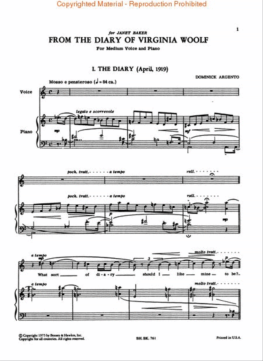 From the Diary of Virginia Woolf Medium Voice scores gallery preview page 2