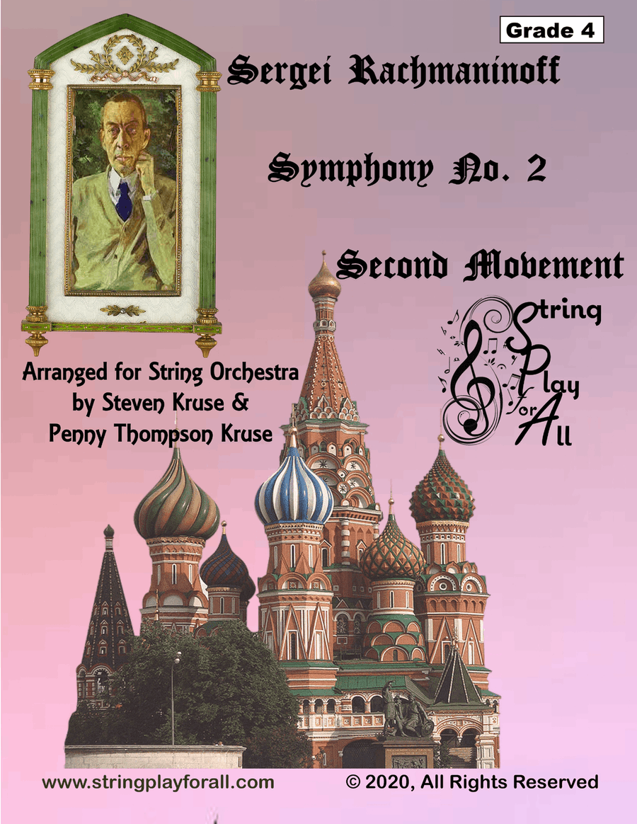 Sergei Rachmaninoff: Symphony No. 2, Second Movement Arranged for String Orchestra String Orchestra scores gallery preview page 1