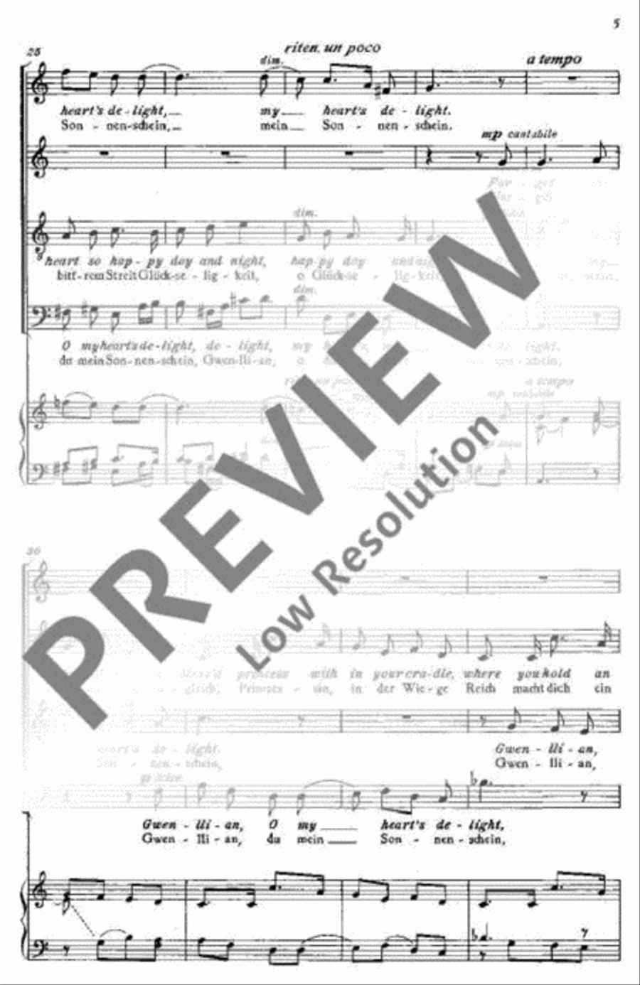 Four Songs from the British Isles 4-Part scores gallery preview page 5