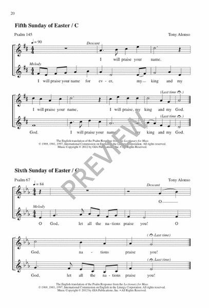 The Lyric Psalter, Year C - Choral Refrains