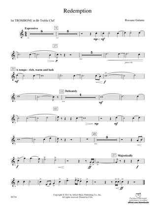Redemption: (wp) 1st B-flat Trombone T.C.