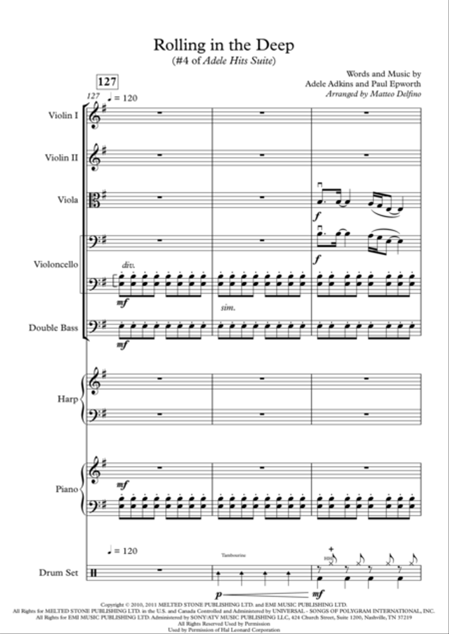 Rolling In The Deep Small Ensemble scores gallery preview page 1