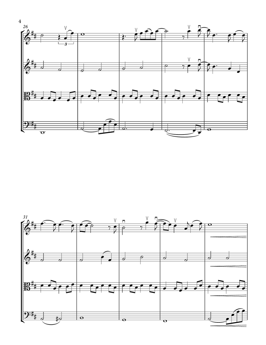 Feels Like Home String Quartet scores gallery preview page 4