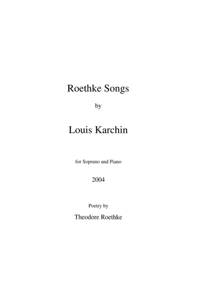 [Karchin] Roethke Songs