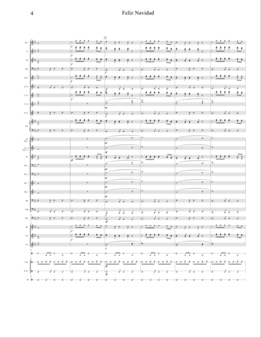 Feliz Navidad Feliz Navidad Concert Band scores gallery preview page 4