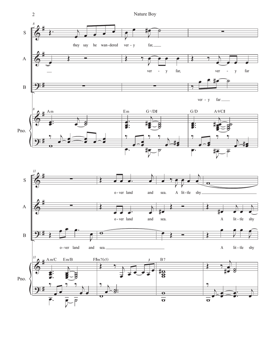 Nature Boy 3-Part scores gallery preview page 2