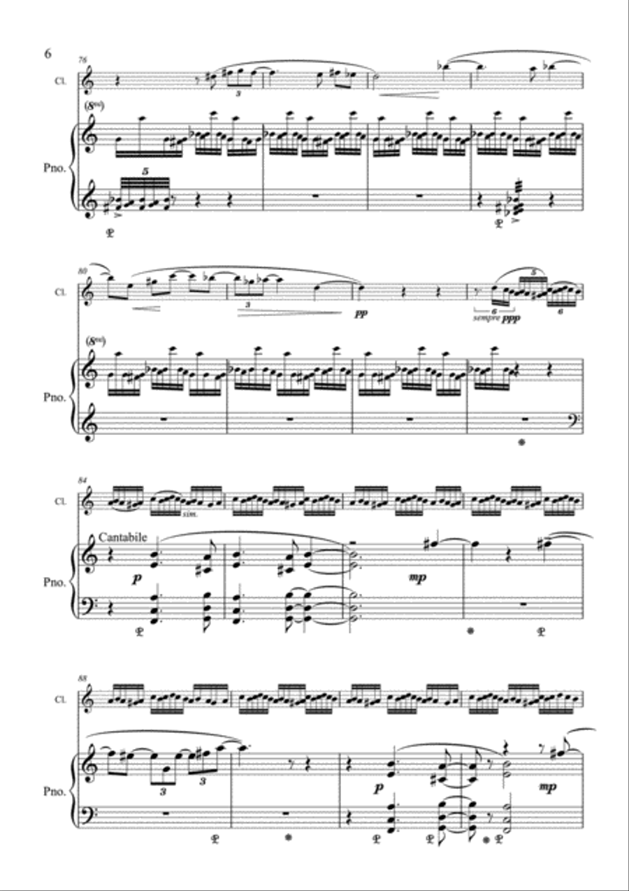 Murray - Solus - Clarinet & Piano Clarinet Solo scores gallery preview page 6