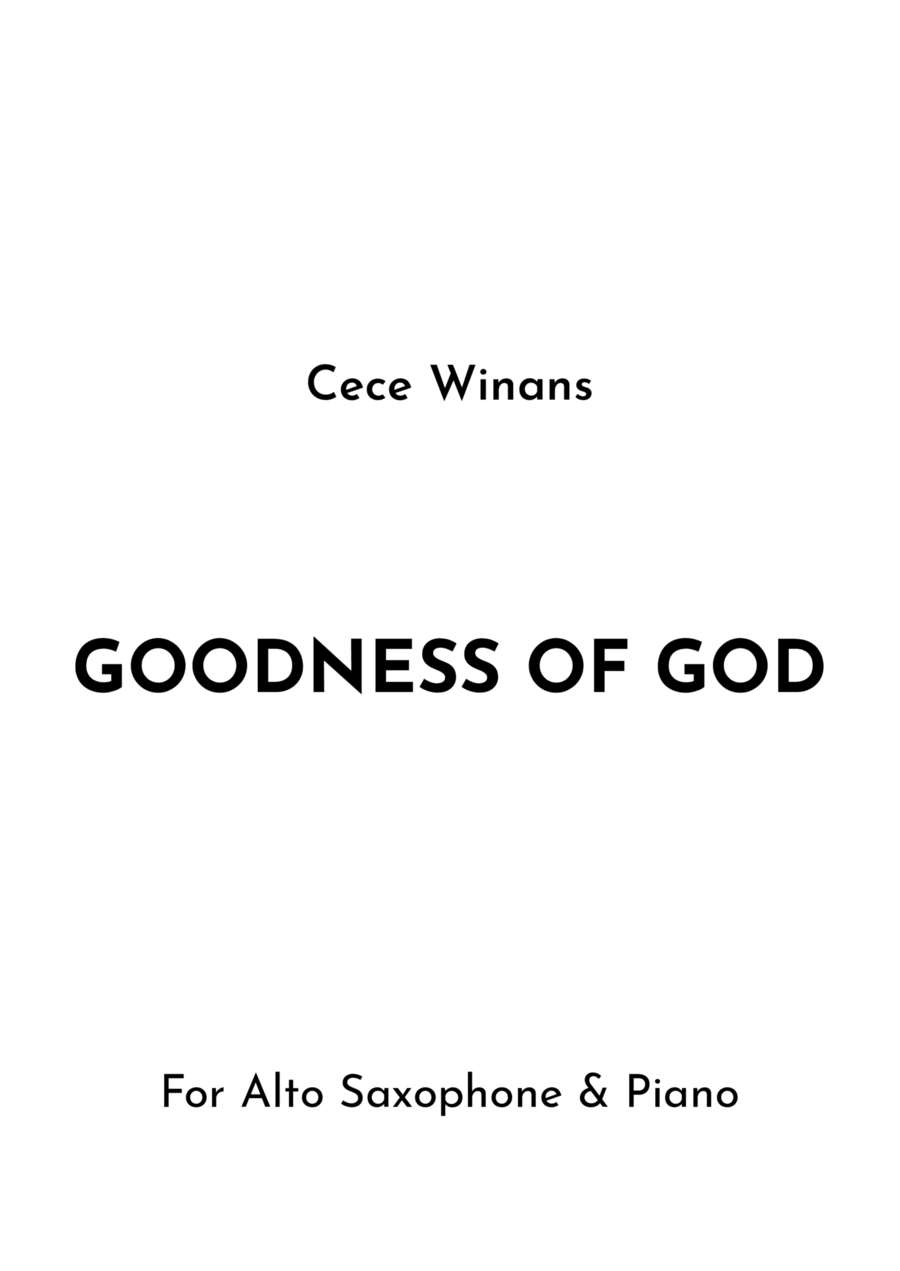 Goodness Of God Alto Saxophone scores gallery preview page 1