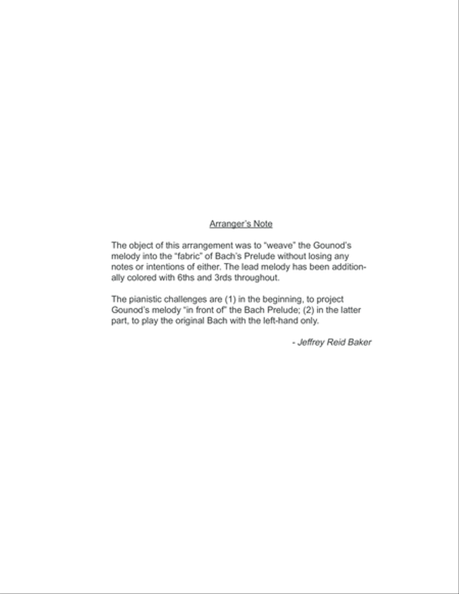 Ave Maria (Prelude in C Major) Piano Solo scores gallery preview page 2