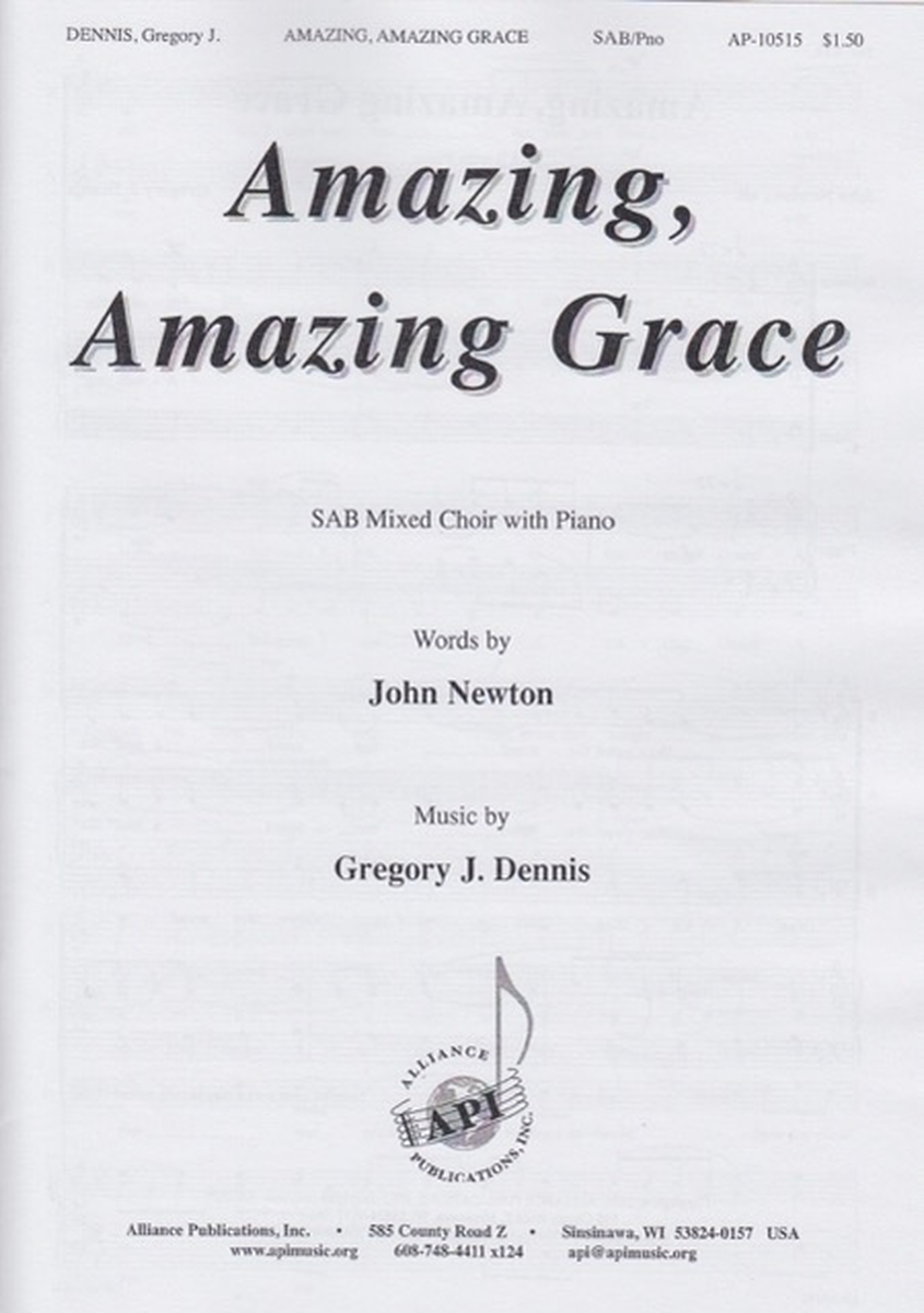 Amazing, Amazing Grace - SAB choir image number null