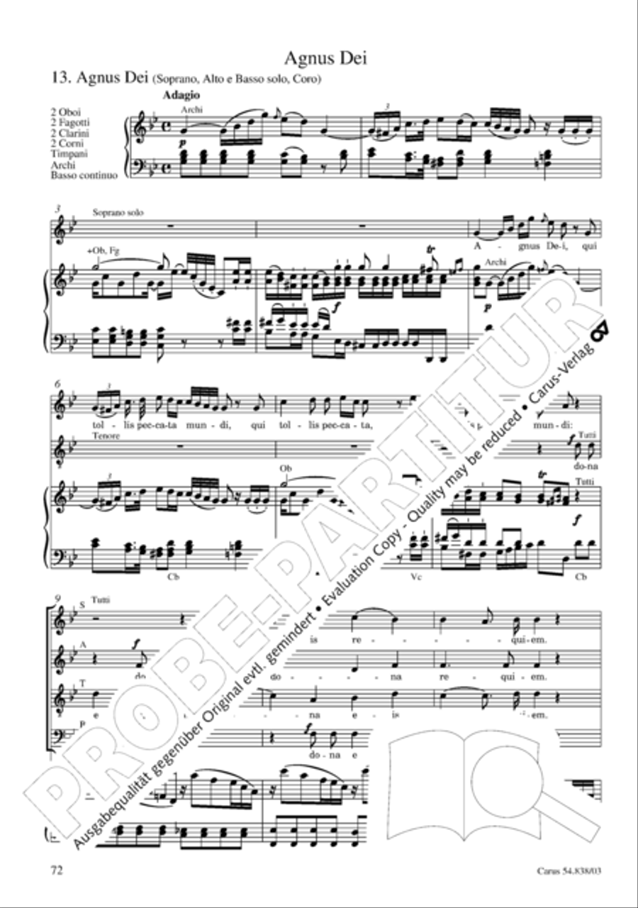 Requiem in B 4-Part scores gallery preview page 77
