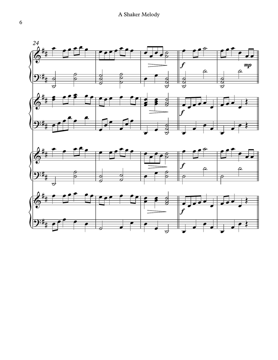 A Shaker Melody - Conductor Score Small Ensemble scores gallery preview page 6