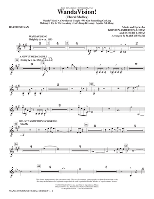Book cover for WandaVision! (Choral Medley) (arr. Mark Brymer) - Baritone Sax