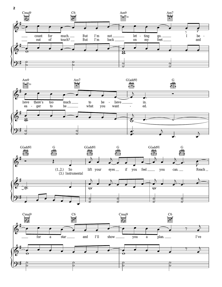 Lost In Love Lost In Love Piano, Vocal, Guitar scores gallery preview page 2