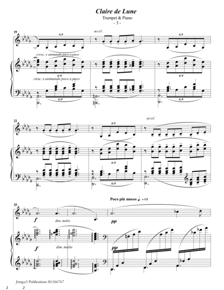 Debussy: Claire de Lune for Trumpet & Piano image number null