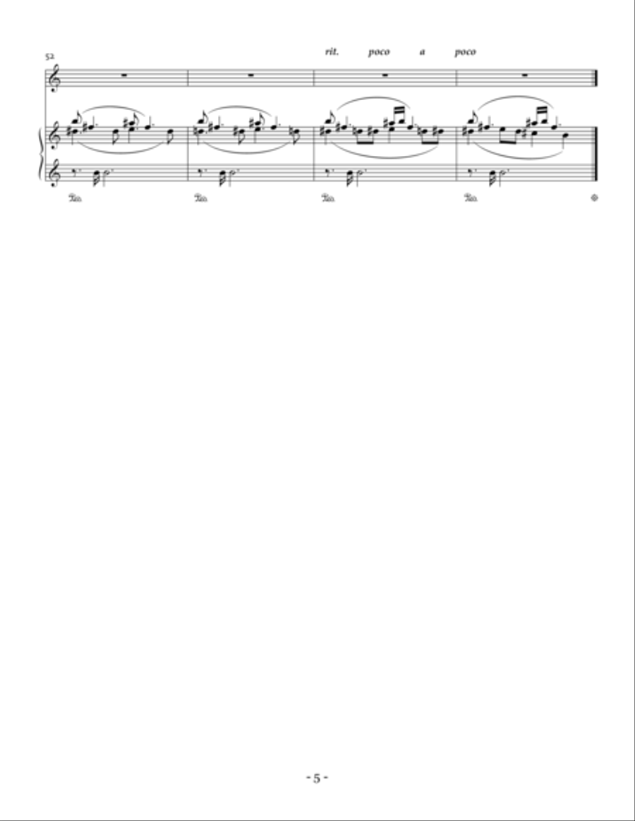 Five Songs on Erotic Poetry Chamber Music scores gallery preview page 6