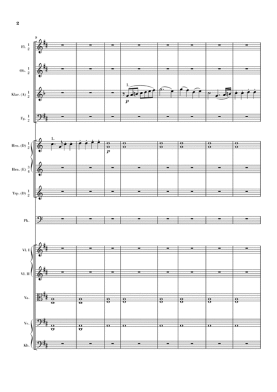 Serenade No. 1 in D Major, Op. 11 Orchestra scores gallery preview page 3