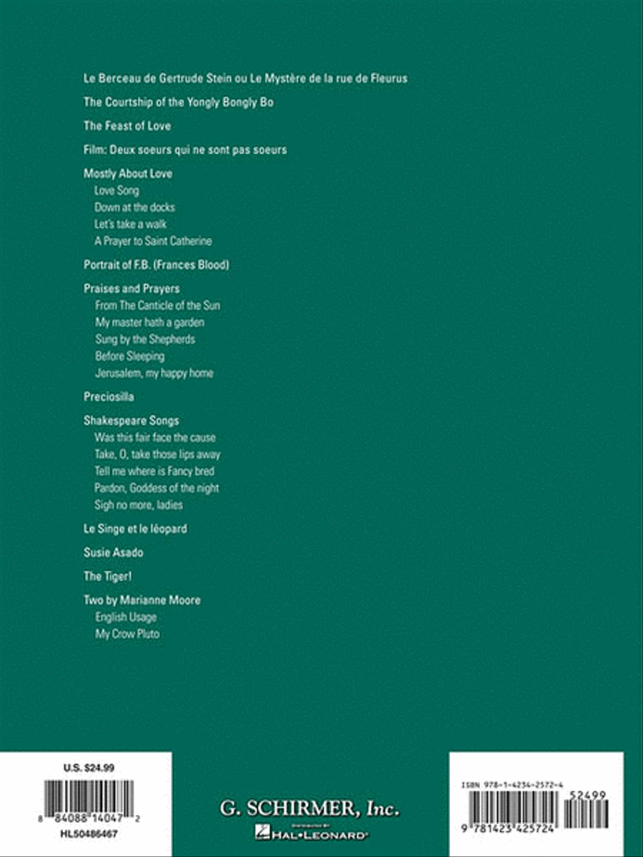 Virgil Thomson - Collected Songs Voice scores gallery preview page 2