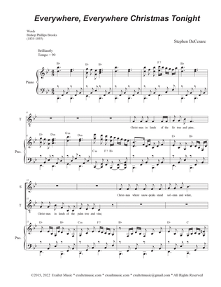 Everywhere, Everywhere Christmas Tonight (2-part choir - (Soprano and Tenor)