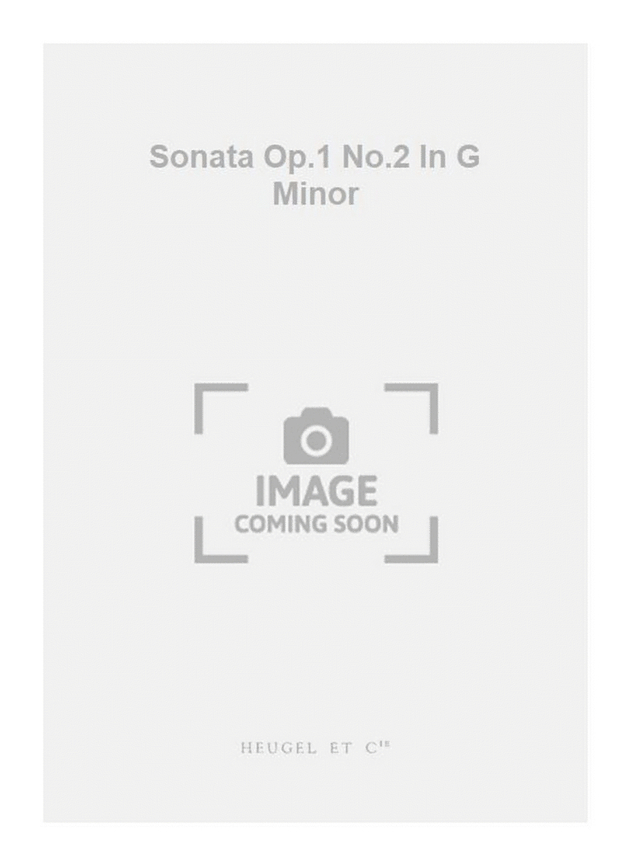 Sonata Op.1 No.2 In G Minor