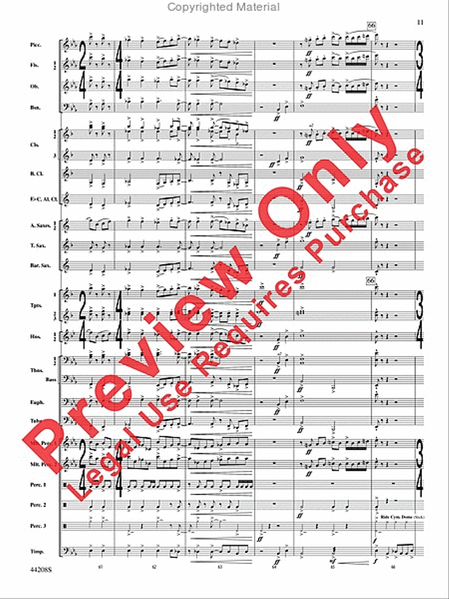 Undecim Concert Band scores gallery preview page 12