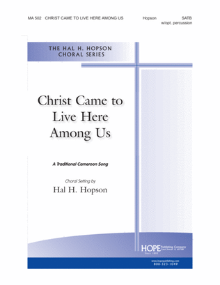 Book cover for Christ Came to Live Here Among Us