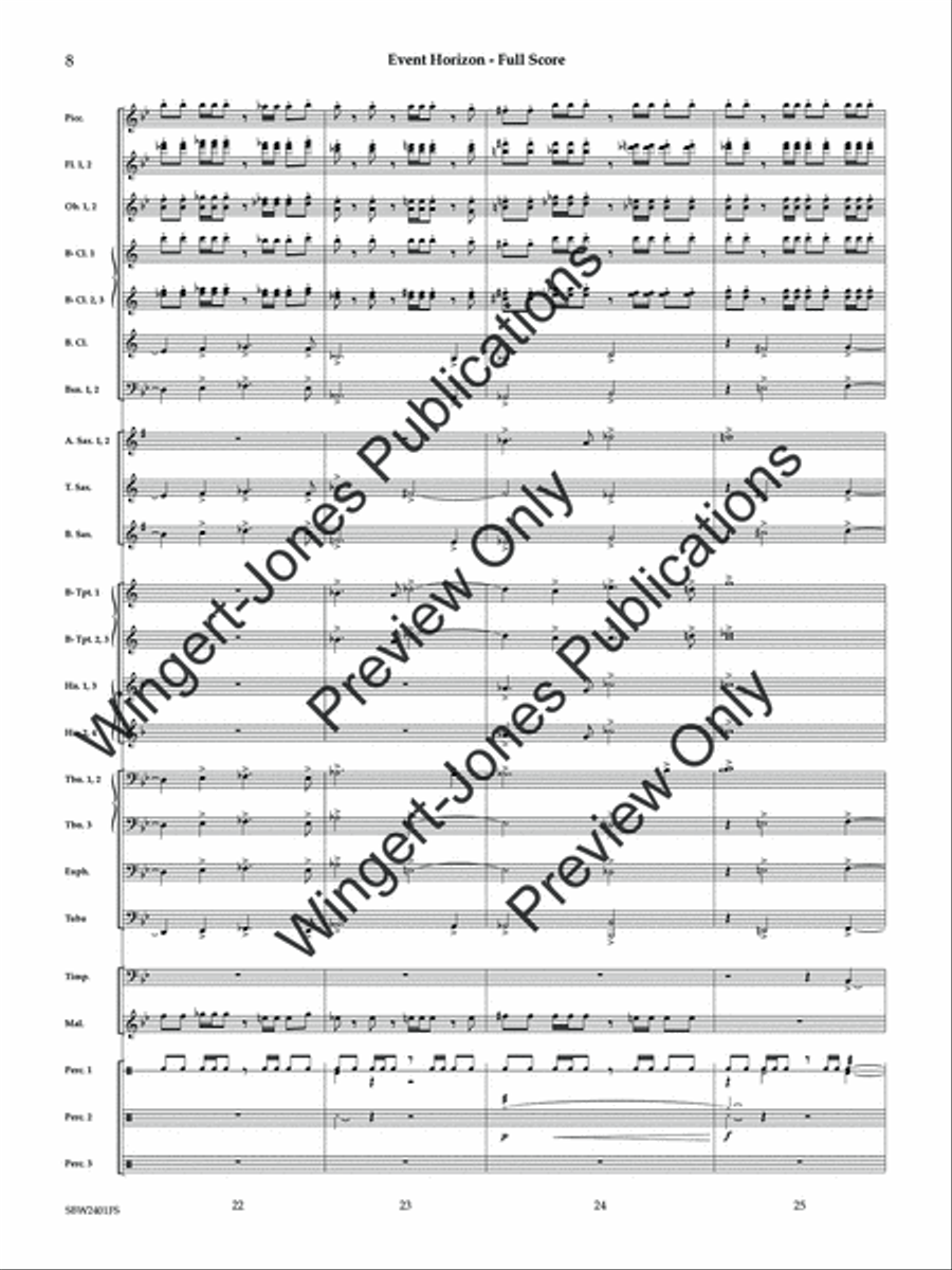 Event Horizon (Score) Event Horizon (Score) Concert Band scores gallery preview page 9