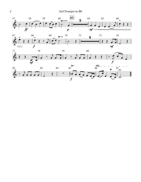 Coronation Anthem #3 - "My Heart Is Inditing" - for brass quintet - Set of Parts