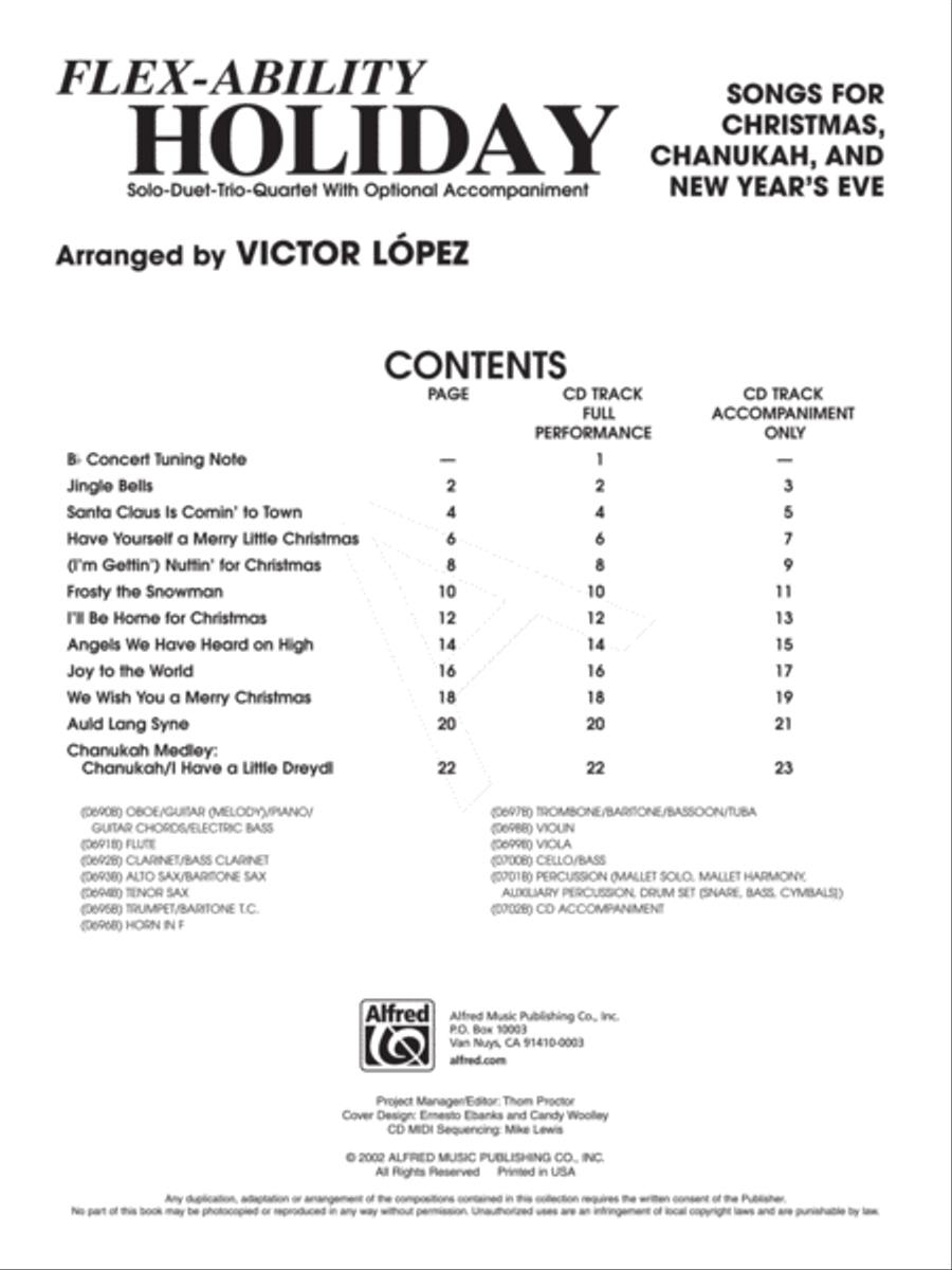 Flex-Ability Holiday -- Solo-Duet-Trio-Quartet with Optional Accompaniment Small Ensemble scores gallery preview page 2