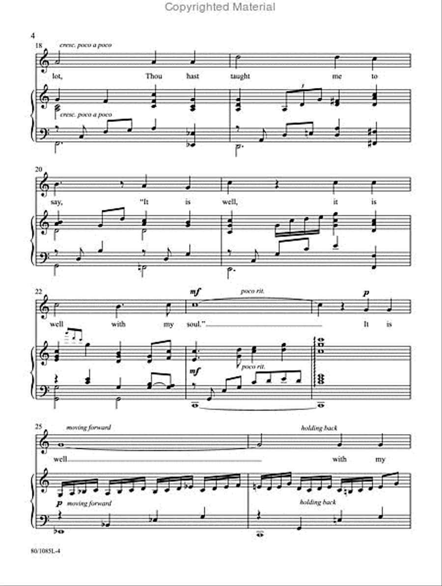 It Is Well with My Soul - Vocal Solo Medium Voice scores gallery preview page 4