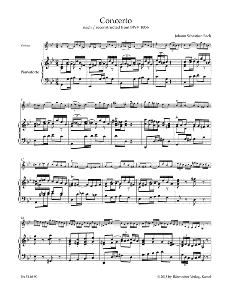 Concerto for Violin, Strings and Basso Continuo in G minor