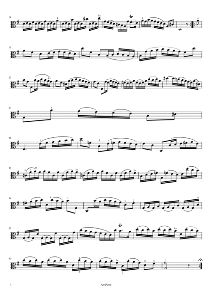 Bach - 6 Cello Suites - No.1 in D minor, BWV 1007 - Complete Original With Fingered Cello Solo scores gallery preview page 4