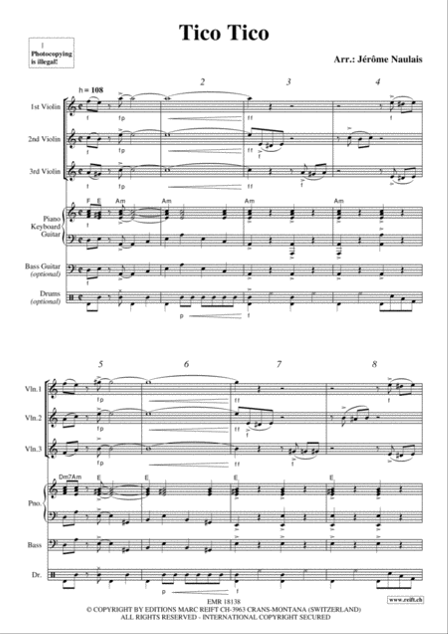 Tico Tico Violin scores gallery preview page 3