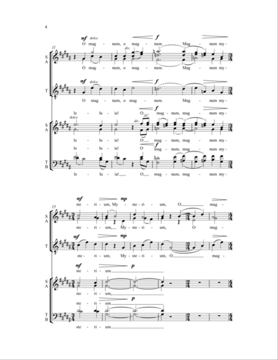 O Magnum Mysterium O Magnum Mysterium 4-Part scores gallery preview page 7