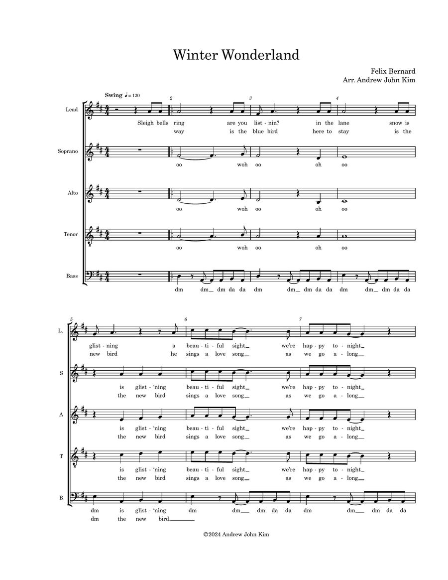 Winter Wonderland Winter Wonderland 4-Part scores gallery preview page 1