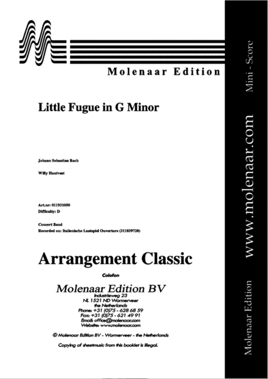 Little Fugue in G Minor image number null