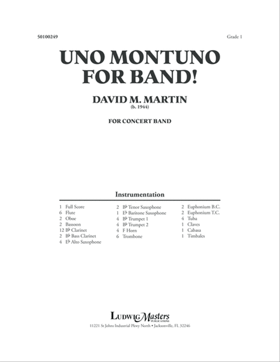 Uno Montuno for Band! Concert Band scores gallery preview page 1