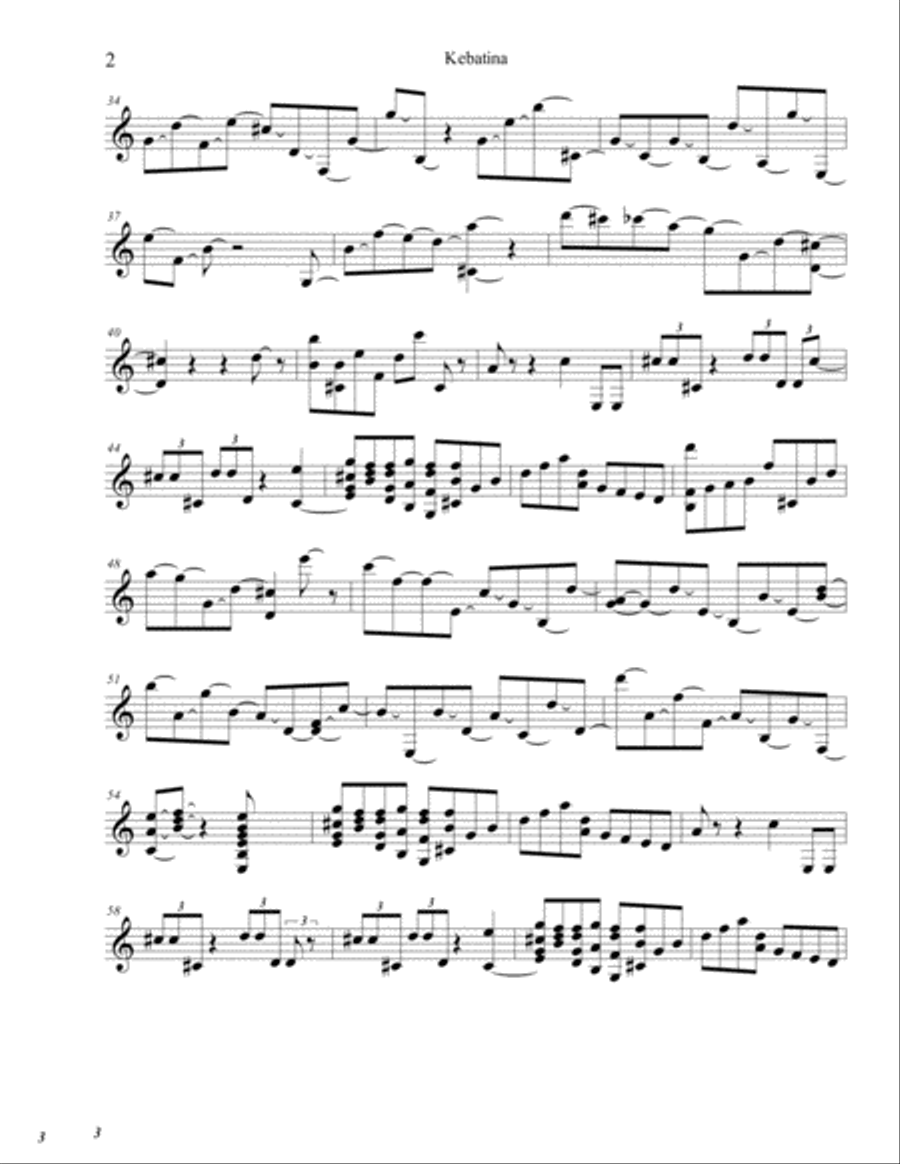 Kebatina Acoustic Guitar scores gallery preview page 2