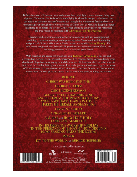 Christmas - In His Presence (CD Preview Pak) image number null