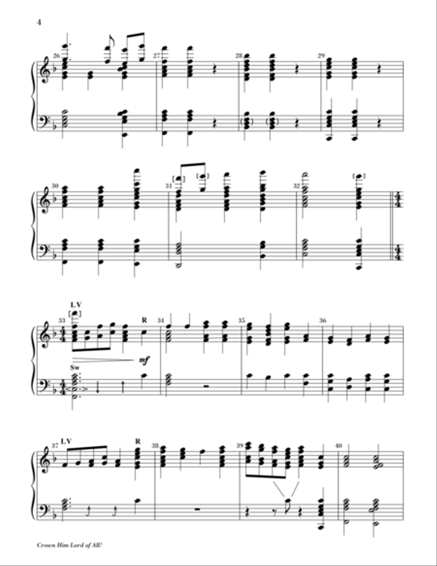 Crown Him Lord of All! Crown Him Lord of All! 5-Octaves scores gallery preview page 4