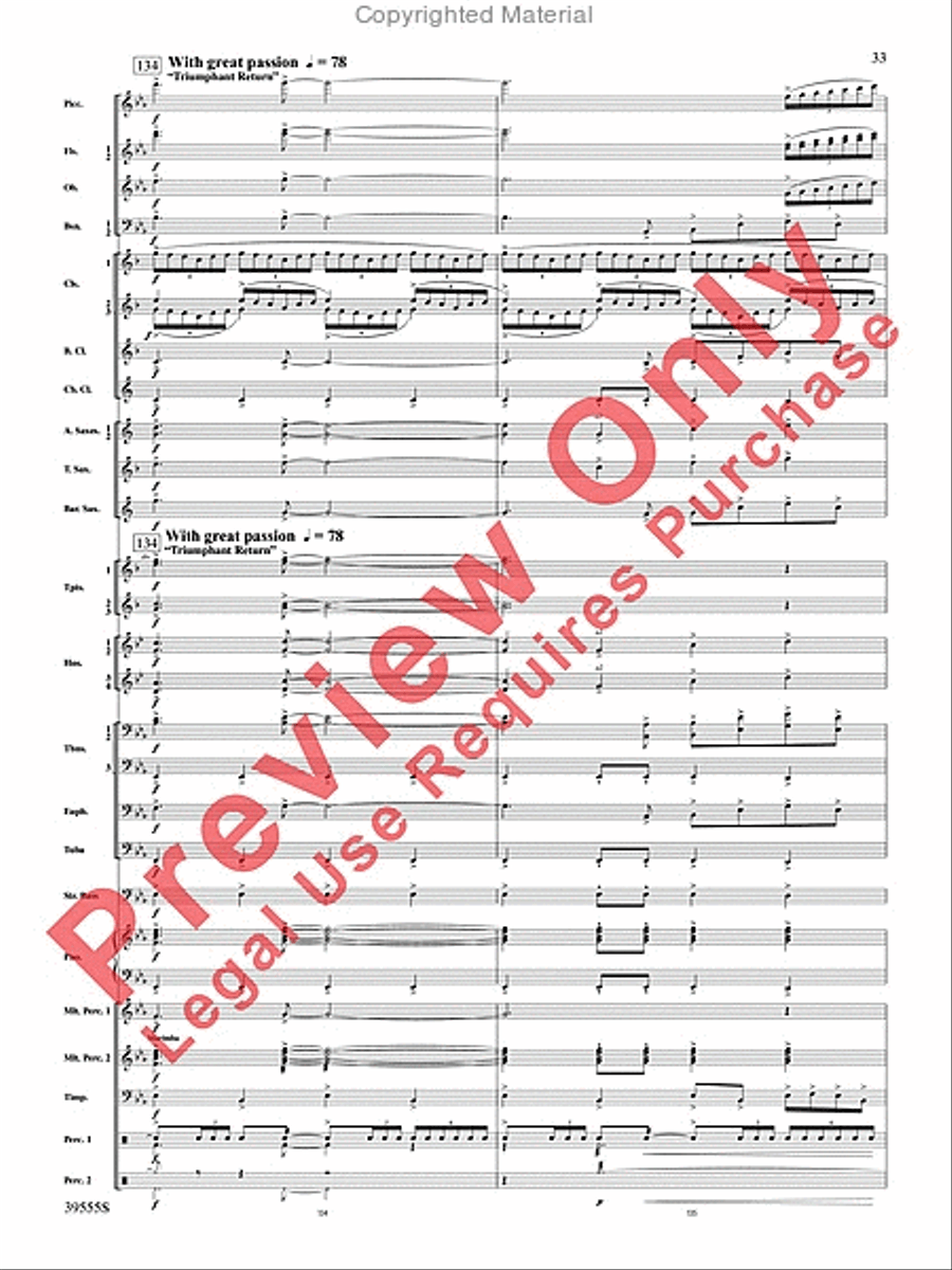 And Hope Led Them Home And Hope Led Them Home Concert Band scores gallery preview page 34